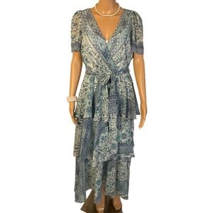Calvin Klein Women Tiered Chiffon Maxi Dress in size 8